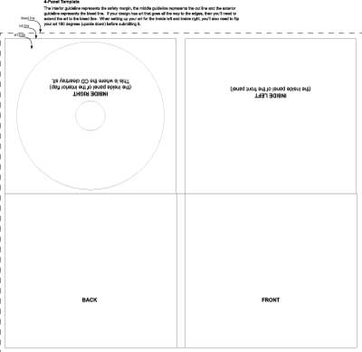 template of cd digi pack