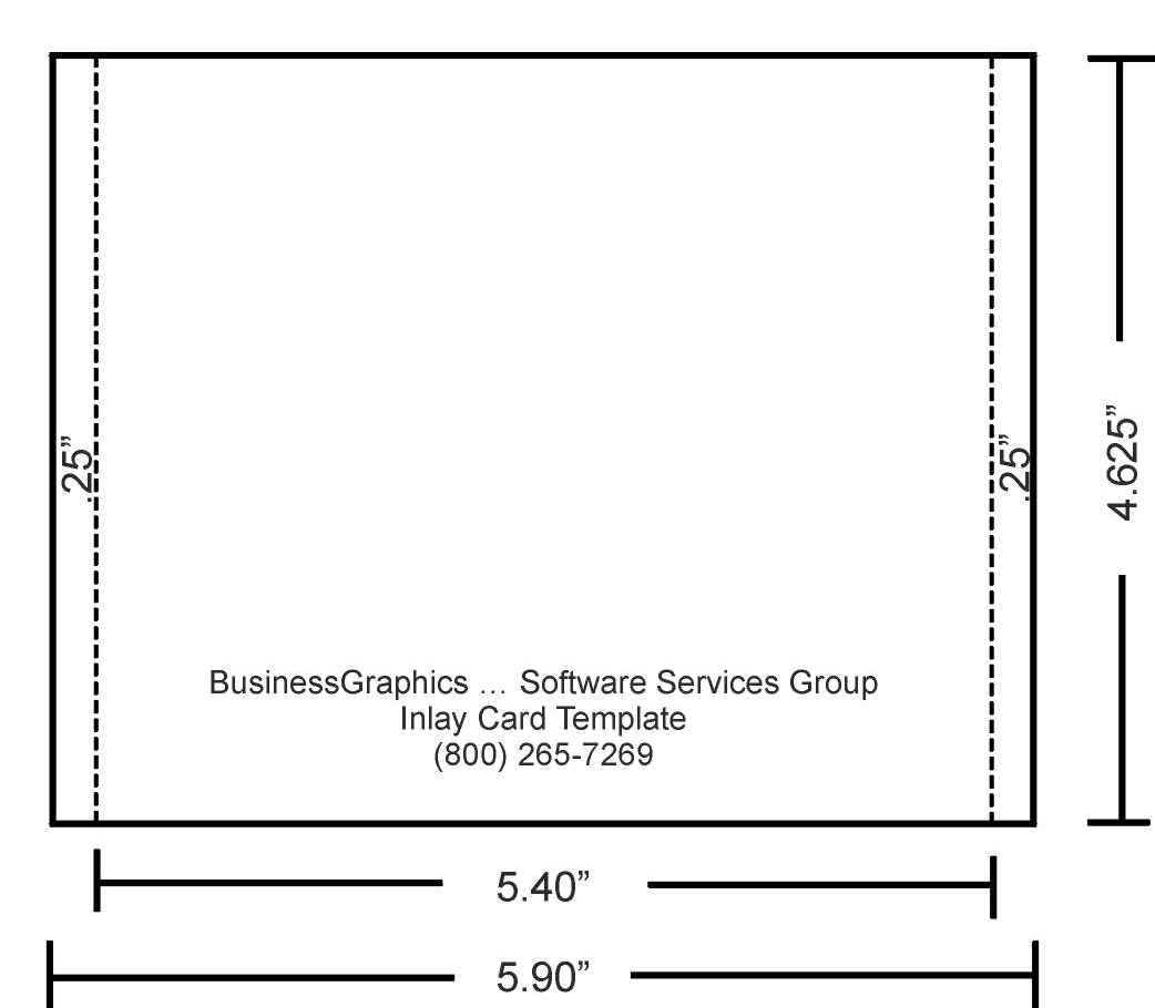 Inlay card printing template